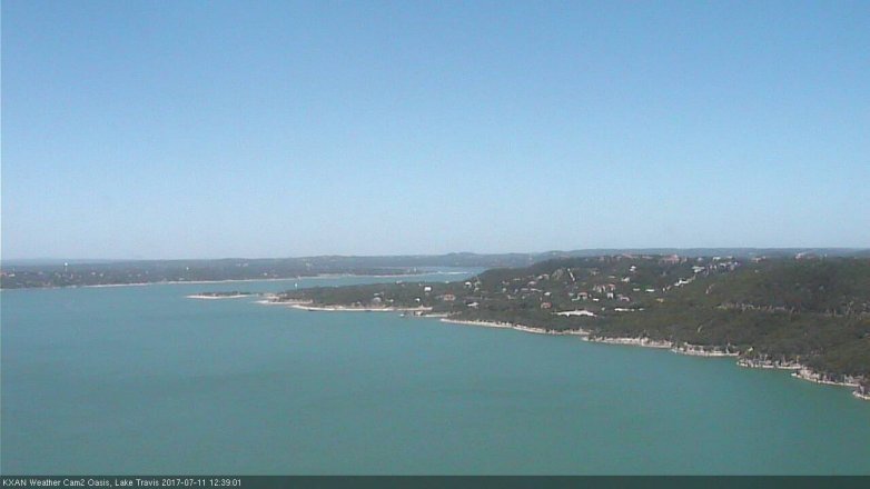 Lake Travis webcam, July 11, 2017 12:05 PM CT