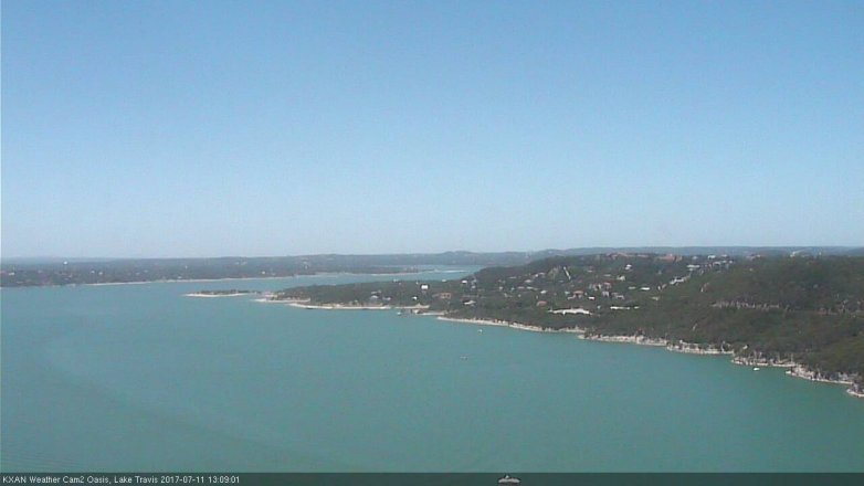 Lake Travis webcam, July 11, 2017 12:30 PM CT
