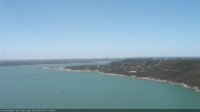 Lake Travis webcam, July 11, 2017 12:40 PM CT