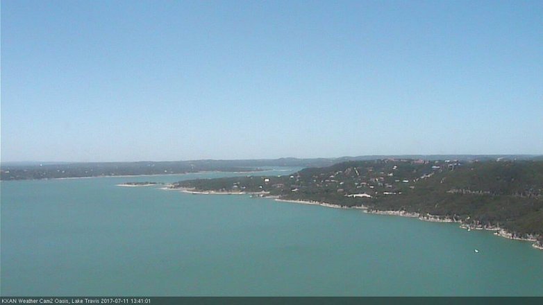 Lake Travis webcam, July 11, 2017 1:05 PM CT