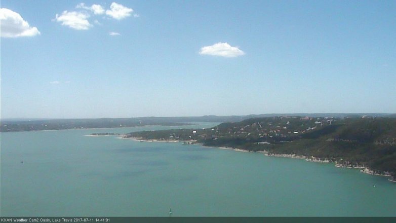 Lake Travis webcam, July 11, 2017 2:05 PM CT