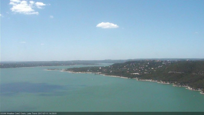 Lake Travis webcam, July 11, 2017 2:10 PM CT