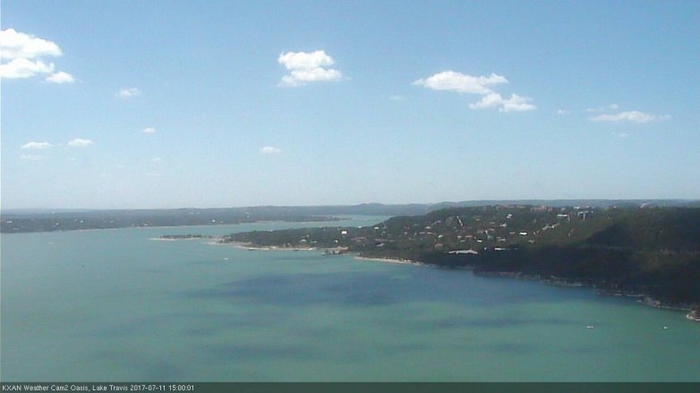 Lake Travis webcam, July 11, 2017 2:30 PM CT