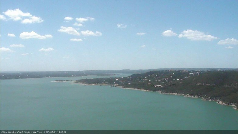 Lake Travis webcam, July 11, 2017 2:40 PM CT