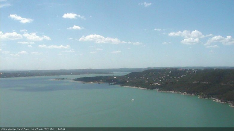 Lake Travis webcam, July 11, 2017 2:50 PM CT