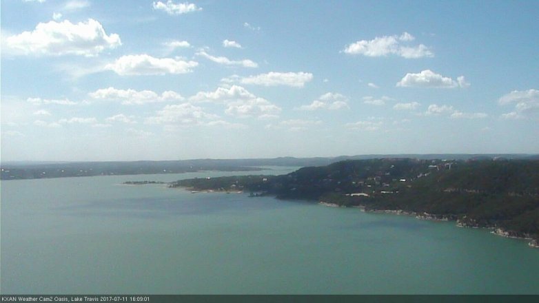 Lake Travis webcam, July 11, 2017 3:20 PM CT
