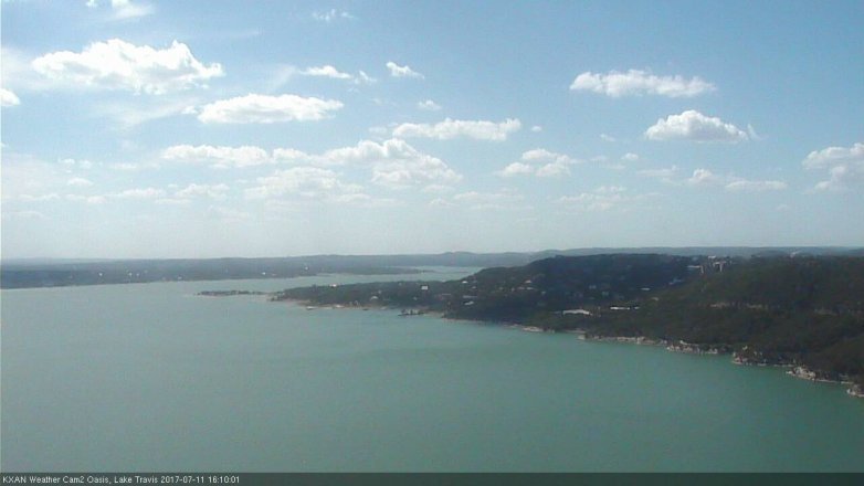 Lake Travis webcam, July 11, 2017 3:40 PM CT