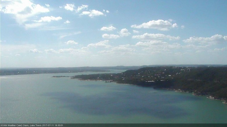 Lake Travis webcam, July 11, 2017 4:00 PM CT