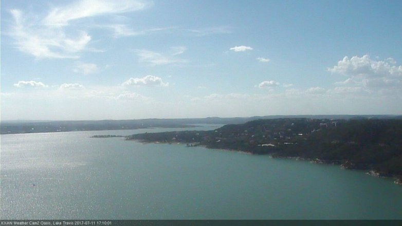 Lake Travis webcam, July 11, 2017 4:20 PM CT