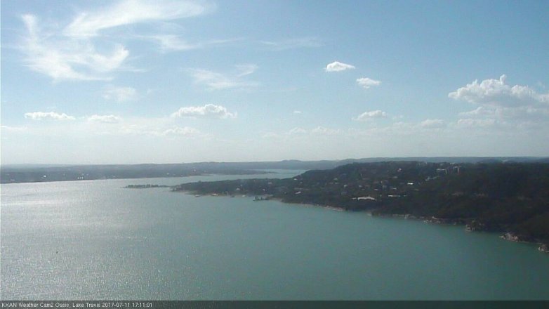 Lake Travis webcam, July 11, 2017 4:25 PM CT