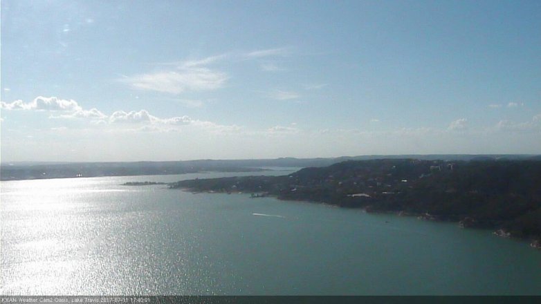 Lake Travis webcam, July 11, 2017 4:55 PM CT