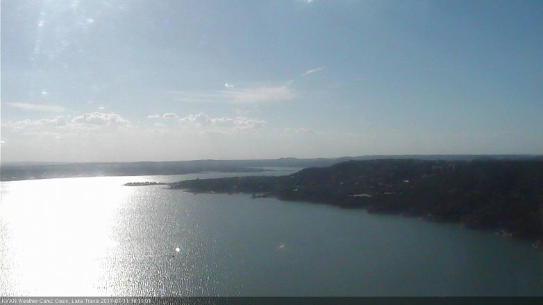 Lake Travis webcam, July 11, 2017 5:30 PM CT