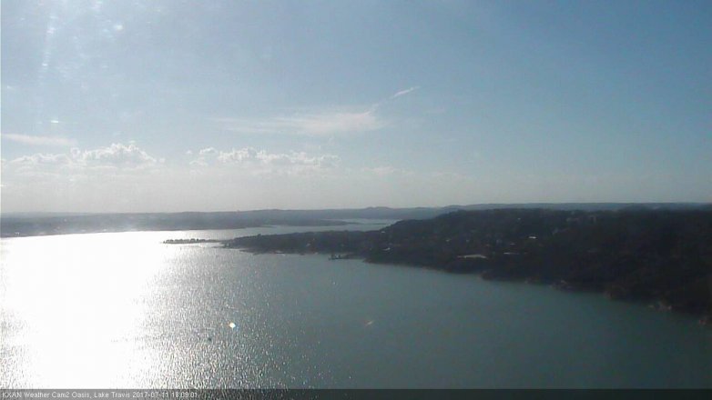 Lake Travis webcam, July 11, 2017 5:40 PM CT