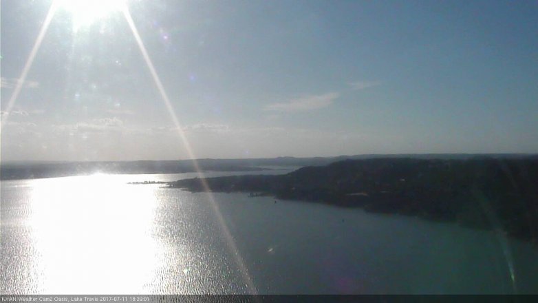 Lake Travis webcam, July 11, 2017 5:45 PM CT