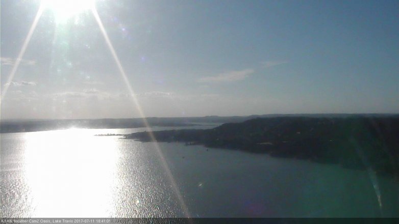 Lake Travis webcam, July 11, 2017 5:50 PM CT