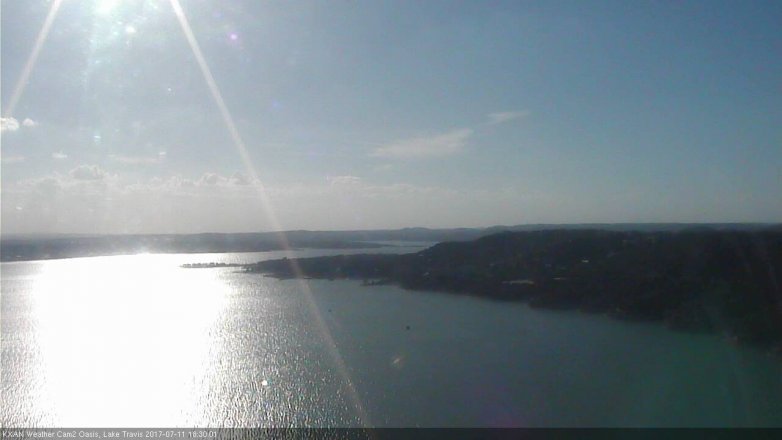 Lake Travis webcam, July 11, 2017 5:55 PM CT