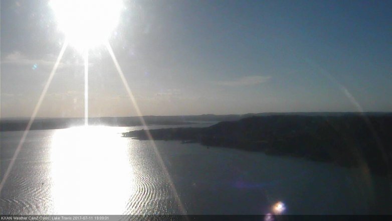 Lake Travis webcam, July 11, 2017 6:15 PM CT