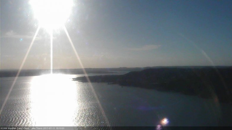 Lake Travis webcam, July 11, 2017 6:40 PM CT