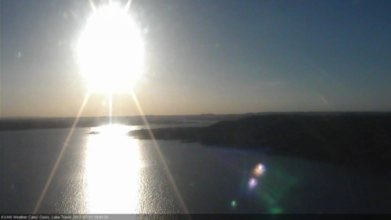 Lake Travis webcam, July 11, 2017 6:50 PM CT