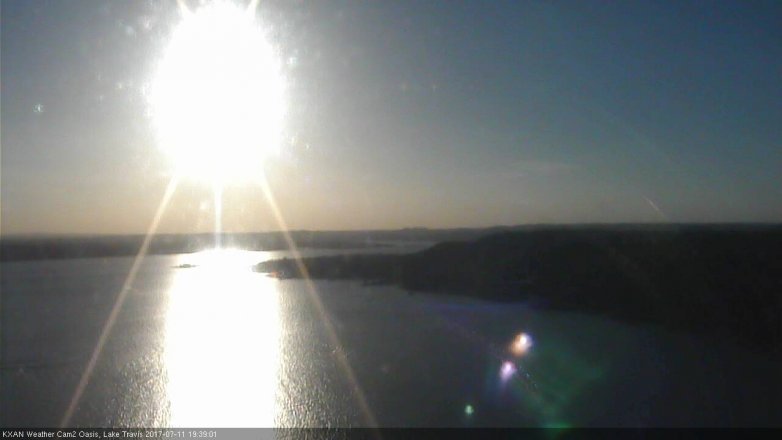 Lake Travis webcam, July 11, 2017 6:55 PM CT