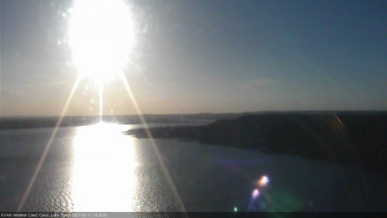 Lake Travis webcam, July 11, 2017 7:00 PM CT