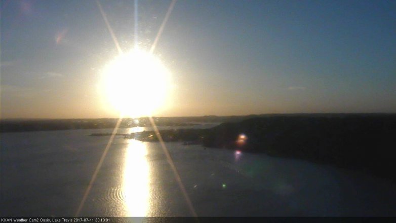 Lake Travis webcam, July 11, 2017 7:15 PM CT