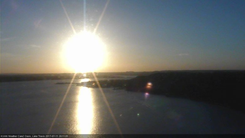 Lake Travis webcam, July 11, 2017 7:25 PM CT