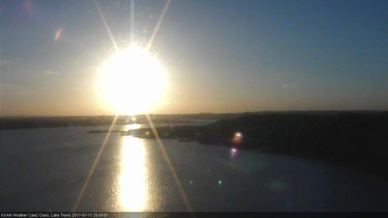 Lake Travis webcam, July 11, 2017 7:35 PM CT