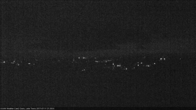 Lake Travis webcam, July 11, 2017 9:10 PM CT