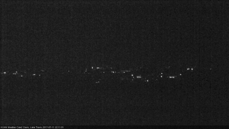 Lake Travis webcam, July 11, 2017 9:15 PM CT
