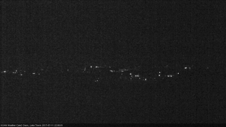Lake Travis webcam, July 11, 2017 9:20 PM CT
