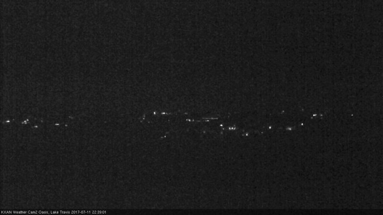 Lake Travis webcam, July 11, 2017 10:00 PM CT