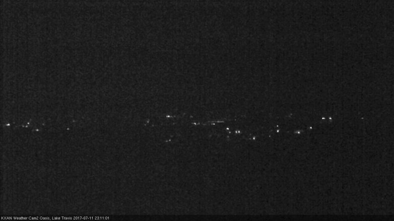 Lake Travis webcam, July 11, 2017 10:30 PM CT