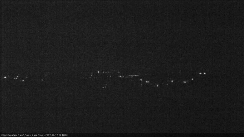 Lake Travis webcam, July 11, 2017 11:25 PM CT
