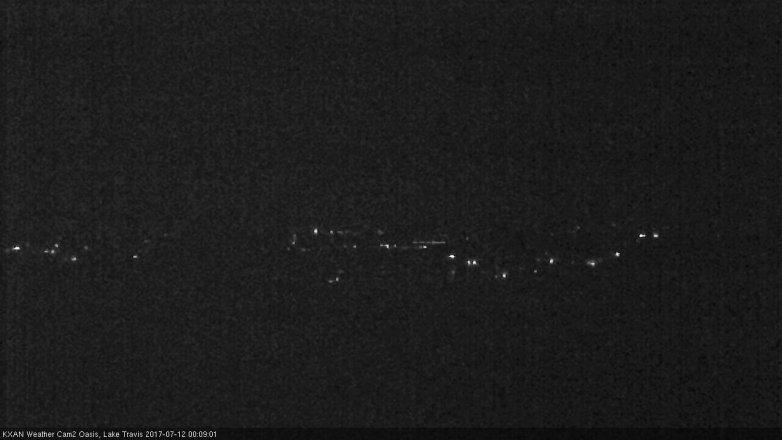 Lake Travis webcam, July 11, 2017 11:30 PM CT