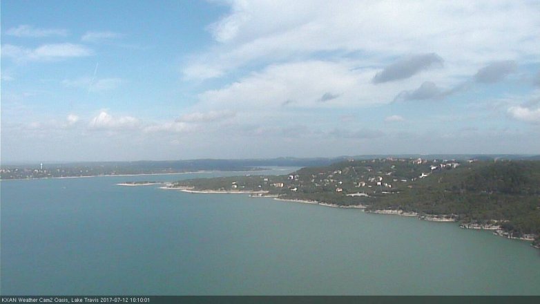 Lake Travis webcam, July 12, 2017 9:30 AM CT