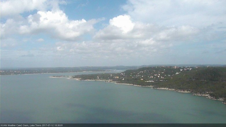 Lake Travis webcam, July 12, 2017 9:35 AM CT