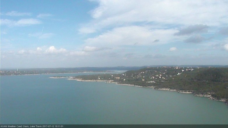 Lake Travis webcam, July 12, 2017 9:40 AM CT