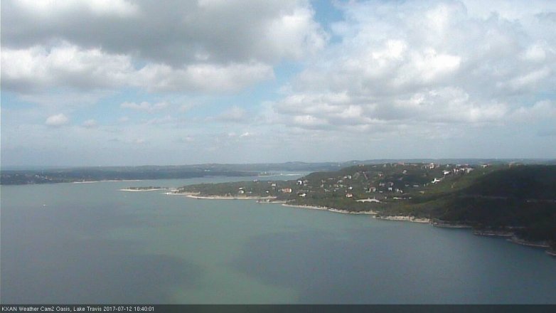 Lake Travis webcam, July 12, 2017 9:45 AM CT