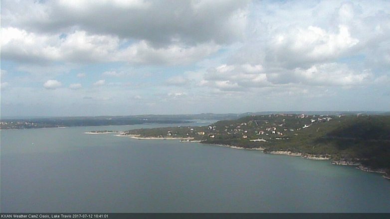 Lake Travis webcam, July 12, 2017 9:50 AM CT