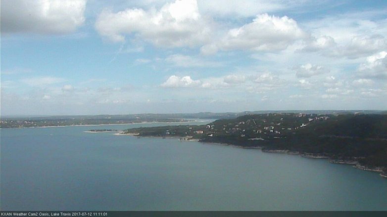 Lake Travis webcam, July 12, 2017 10:40 AM CT