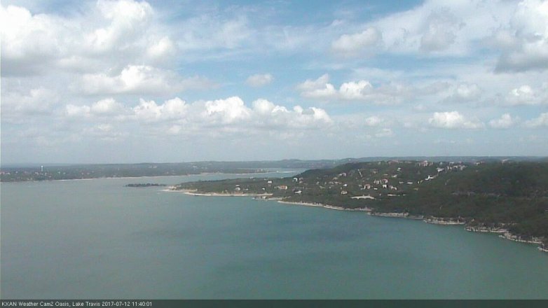 Lake Travis webcam, July 12, 2017 10:50 AM CT