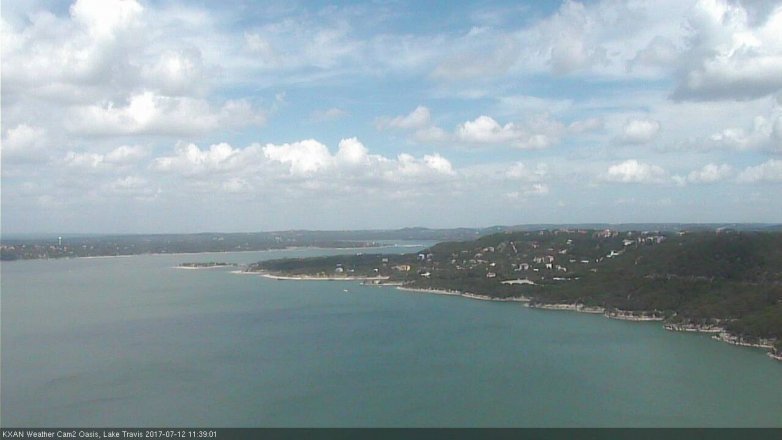 Lake Travis webcam, July 12, 2017 11:05 AM CT
