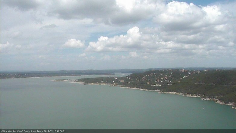 Lake Travis webcam, July 12, 2017 11:10 AM CT