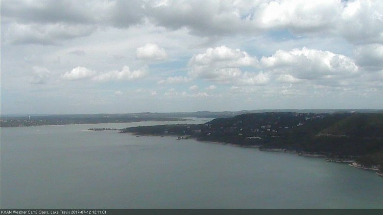 Lake Travis webcam, July 12, 2017 11:30 AM CT
