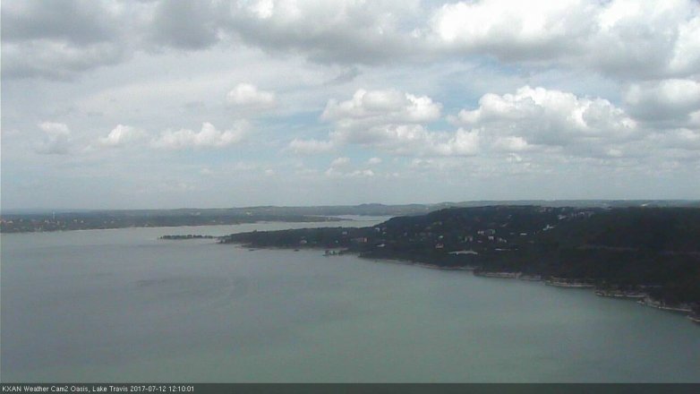 Lake Travis webcam, July 12, 2017 11:40 AM CT