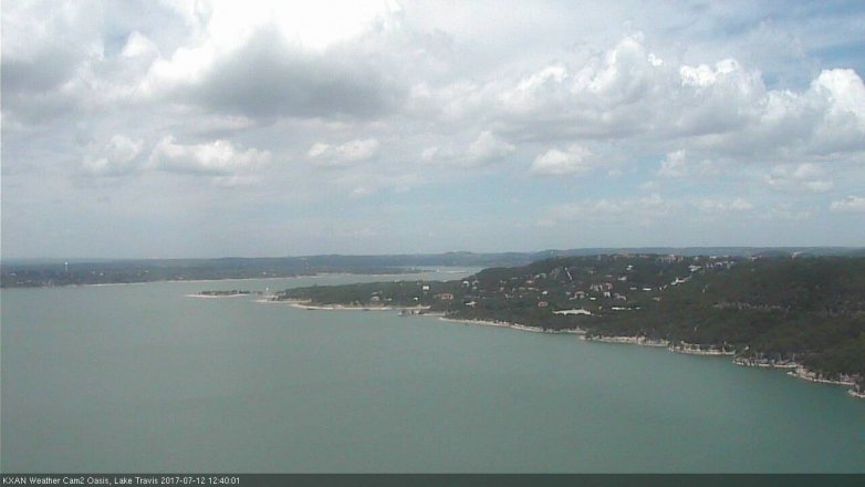 Lake Travis webcam, July 12, 2017 11:45 AM CT