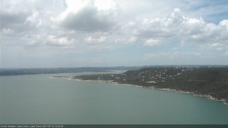 Lake Travis webcam, July 12, 2017 11:50 AM CT