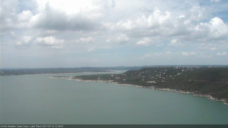 Lake Travis webcam, July 12, 2017 12:05 PM CT