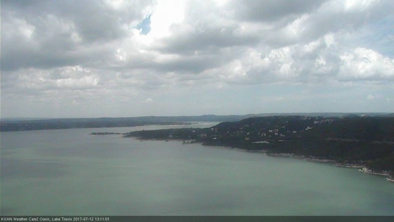Lake Travis webcam, July 12, 2017 12:30 PM CT
